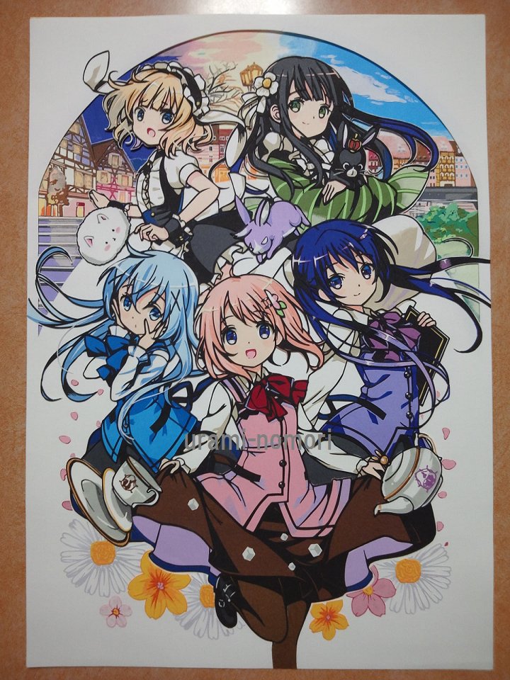 ご注文はうさぎですか？】の原作イラストを切り絵にしてみた。 サイズ