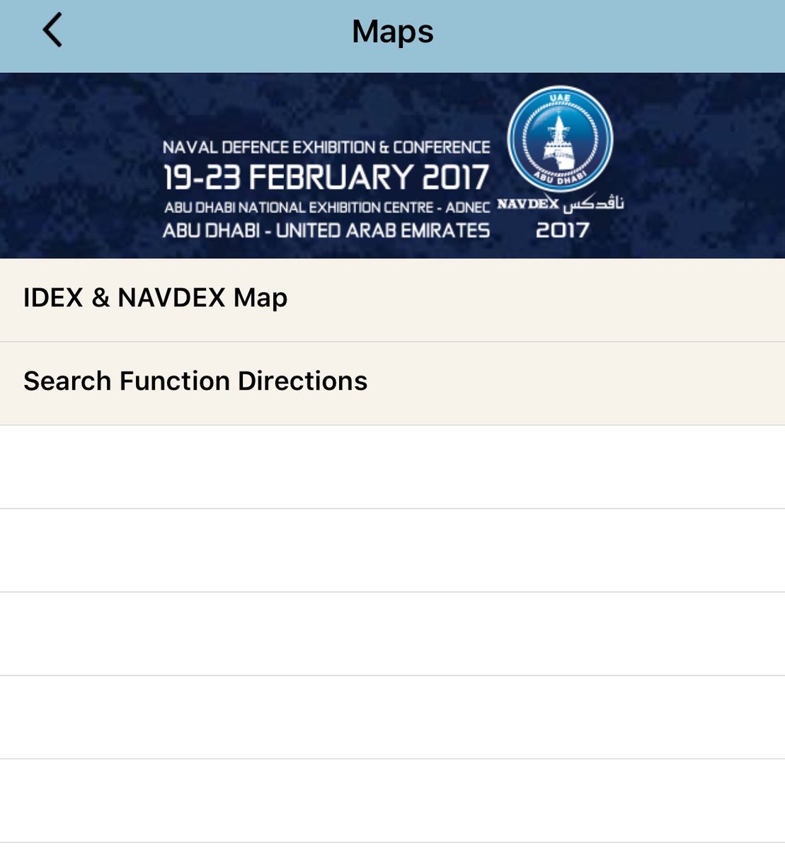 A_khalifeh's tweet photo. Check out the venue map at #NAVDEX2017 and #IDEX2017 .. powered by the #Modcons #ITPro #onarun @Modcon_ME https://t.co/zyOwUirVAD