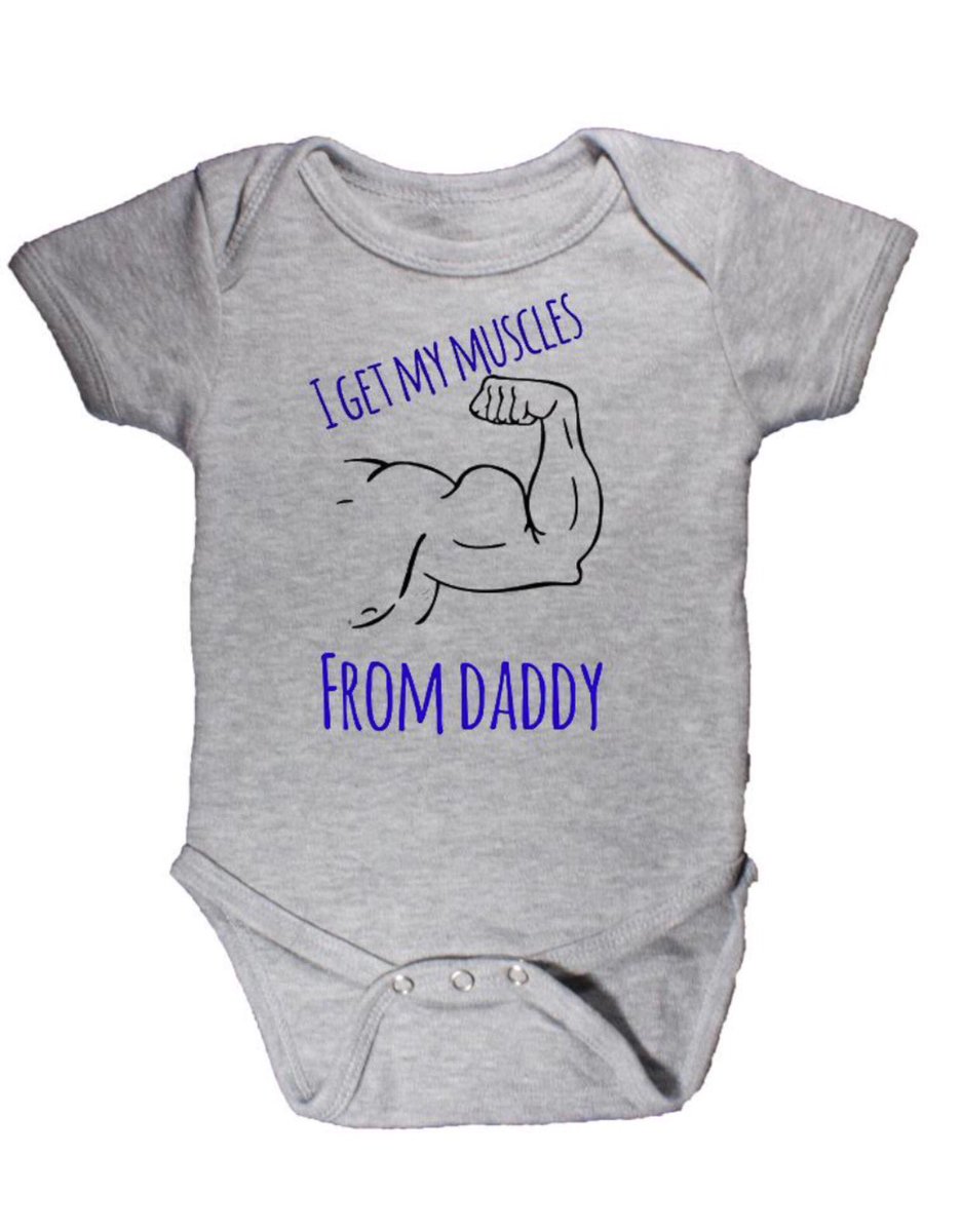 SimplyDimplyDes's tweet photo. Multiple colors available in most designs! https://t.co/Al2bYgnqA2 #muscles #fitfam #weights #onesie #baby #freesshipping #madeinamerica https://t.co/HWZquTaO3Q