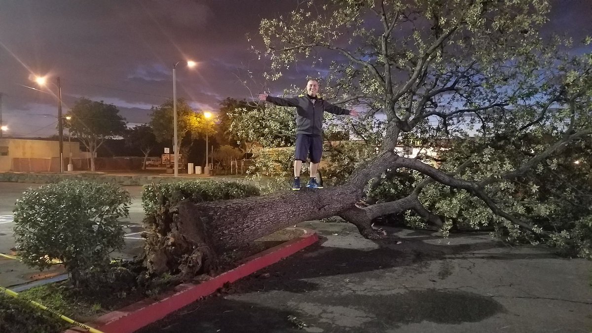 Alexshowcase's tweet photo. The aftermath of the big storm... #lapuente La Puente Library  #abc7eyewitness https://t.co/w98QgfxhZb