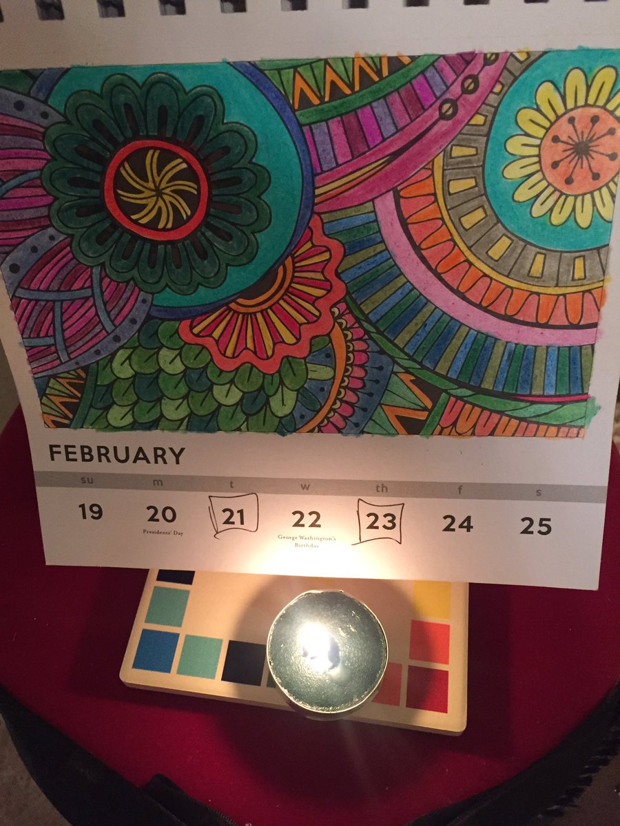 SandyJoJohnston's tweet photo. Ready for a good week! Who else is ready? #BringIt2017 #wishesdocometrue #coloringcalendar #coloredpencilart https://t.co/8hUFcZUpy7