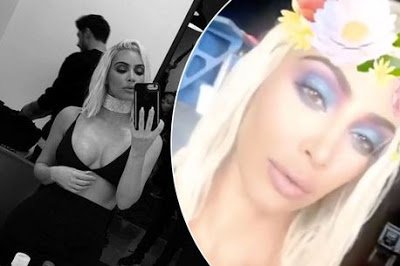 Kim Kardashian Appears To Have Platinum Locks As She Wishes Paris Hilton A Happy Birthday -  