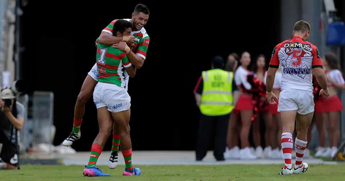 FULL TIME

A huge second half sees your Rabbitohs retain the #CharityShield for the 5th year.

Souths 32 - 14 <a href="/NRL_Dragons/">St George Illawarra Dragons</a> 

#GoRabbitohs