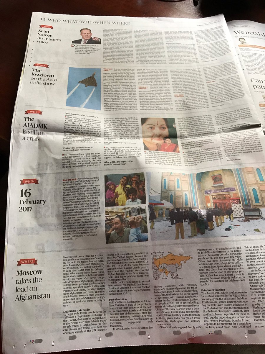 mini_kapoor's tweet photo. No better place to catch up on our times - #WhoWhatWhyWhenWhere in @TheHindu on Sunday @vargheseKgeorge @dperi84 @ramyakannan @suhasinih https://t.co/LXZmlhnwy6