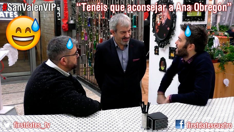 firstdates_tv's tweet photo. Así reaccionaron @danimartinezweb y @flofdezz al descubrir a quién iban a aconsejar #SanValenVIP https://t.co/CzSf4J7ia8 https://t.co/Tn0N1I7dIf