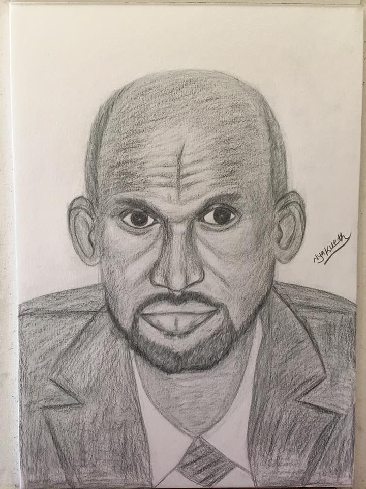 A draw of my father, I guess I've done well