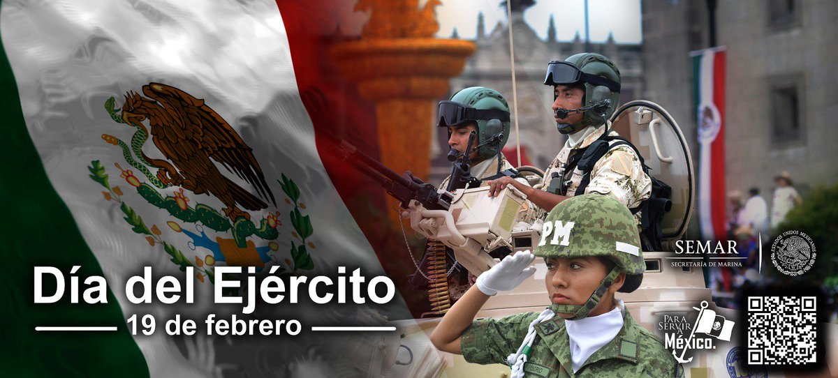 SEMAR_mx's tweet photo. Nos unimos a la conmemoración de nuestros compañeros de armas en el #DíaDelEjércitoMexicano. Honor y Valentía #ParaServirAMéxico https://t.co/kDZogtmQ7o