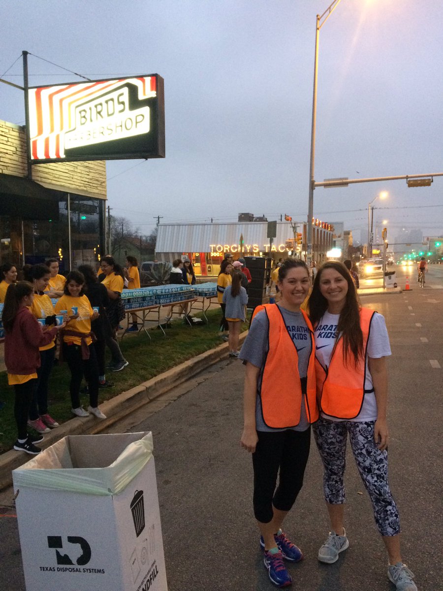 MarathonKids's tweet photo. Marathon Kids is at aid station #1 at the #AustinMarathon this AM! Can't wait to cheer on our runners @austinmarathon https://t.co/95MR39tWnc