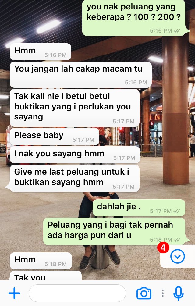 EbyMylo's tweet photo. Lelaki akan menyesal bila dia dah kehilangan . penat lah . aku takkan berpatah balik . https://t.co/BViV2av3Vv