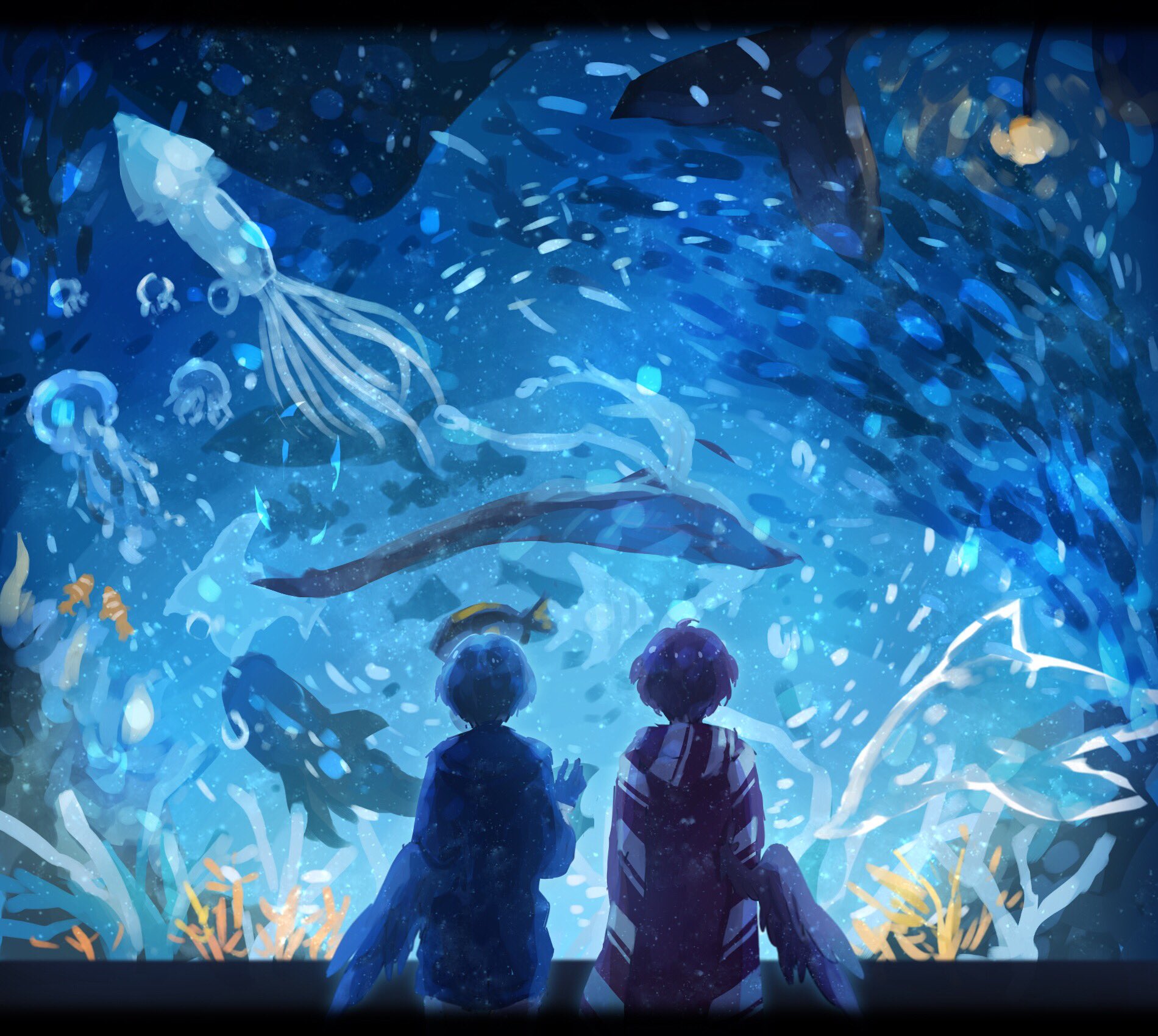 O Xrhsths 露露 Sto Twitter 6000フォロワーありがとうございます ずっと前から水族館のイラストを描いてみたかった 初めてやってみました 安定的なそらりずむで 笑 6000フォロワーさんの日が来るなんて本当に思わなかった嬉しいです ｖ これからも精一杯