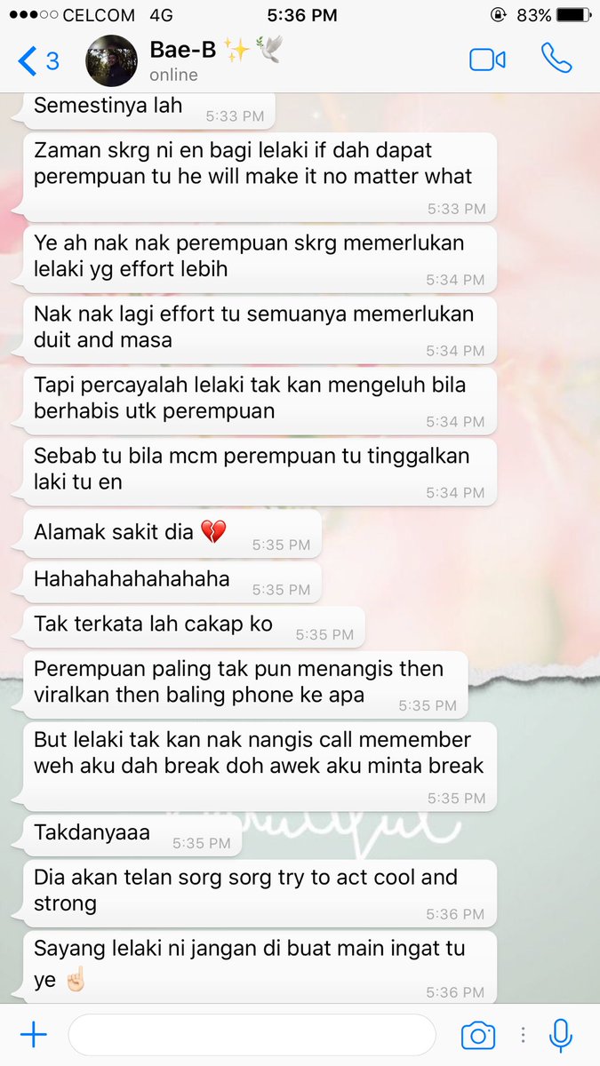 IzzaZafierah's tweet photo. "sayang lelaki ni jangan dibuat main" https://t.co/LhghnjHFAV