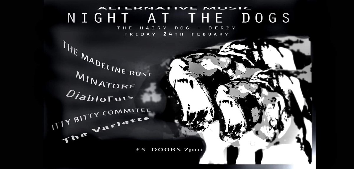 minatoreband's tweet photo. *Gig* Playing at The Hairy Dog Derby Friday 24th Feb!! @DerbyTelegraph @BBCDerby @hairydogderby #whatsonderby #derbymusic #livemusicderby https://t.co/CoLFkOzLQZ