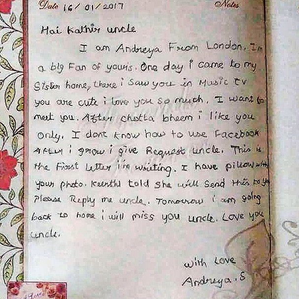 withlovevjk's tweet photo. LETTER  FROM AN ANGEL #KIDSLOVE  definition of  happiness ❤  #cherishedforever #chottabeem😆 #trueglee n il b waiting  fr  d  request 😇😘 https://t.co/f8gtrCZrLu