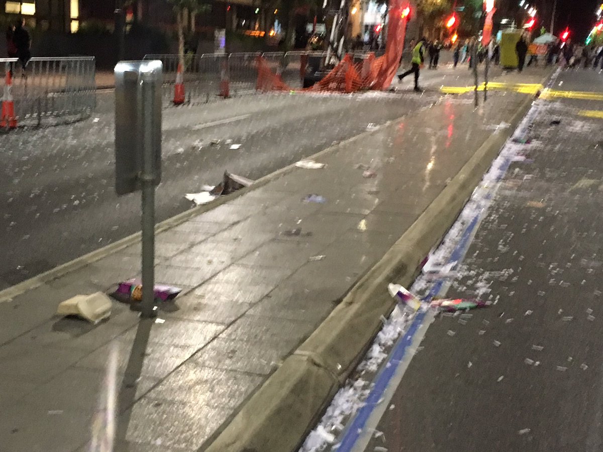 SSLauchlan's tweet photo. Last nights #ADLfringe parade was amazing. Shame about it's impact on the #environment. #adelaidefringe #fringeparade #radelaide https://t.co/R7WlelTBRE