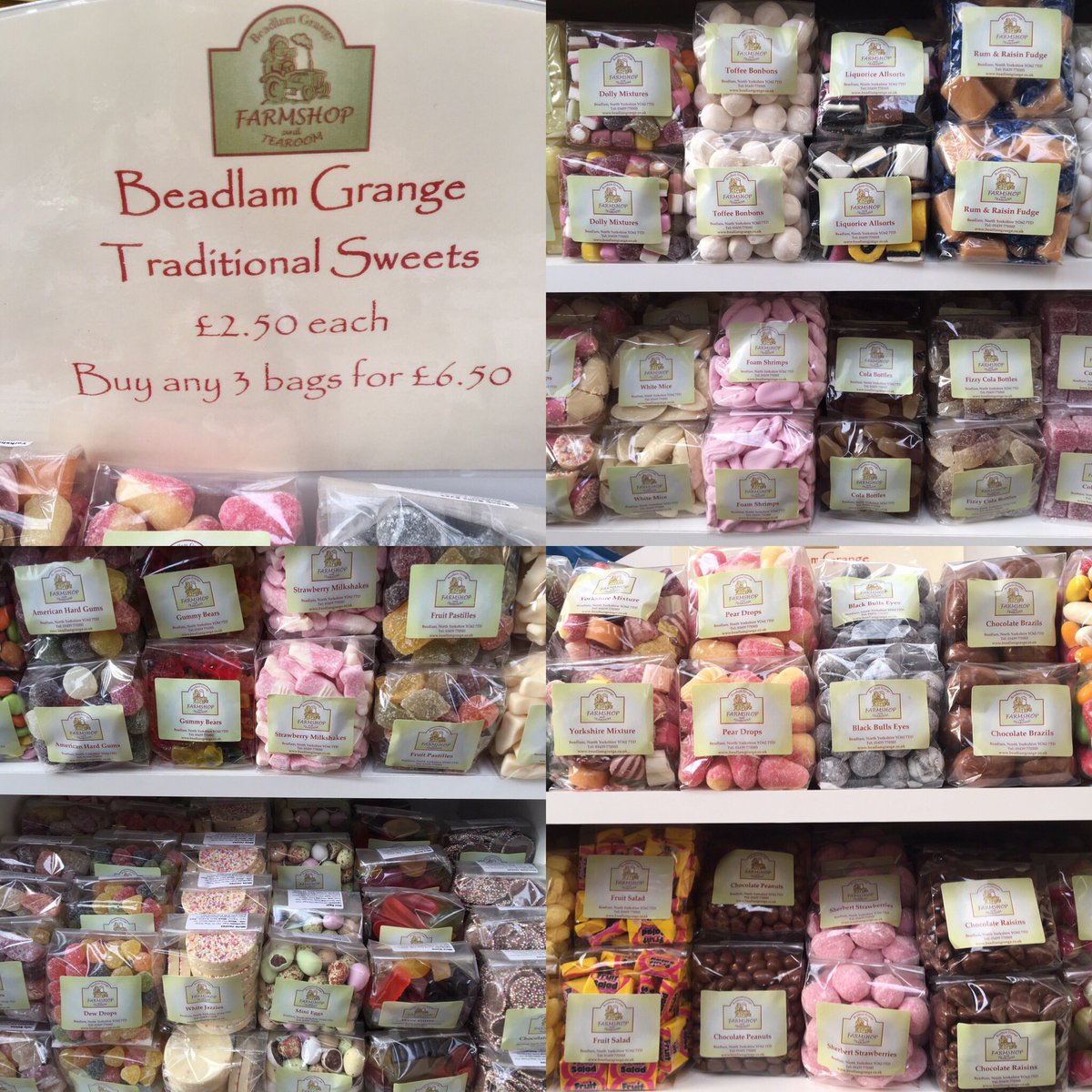 Which is your favourite? #traditonalsweets #sweets #sweettooth #treatyourself #beadlamgrangefarmshop
