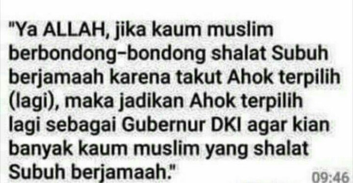 kurawa's tweet photo. Buat para ustad dan ustadzah di DKI jakarta, ternyata Ahok itu membantu kita menyadarkan Umat utk taat beribadah �� https://t.co/lMgshB6TOp