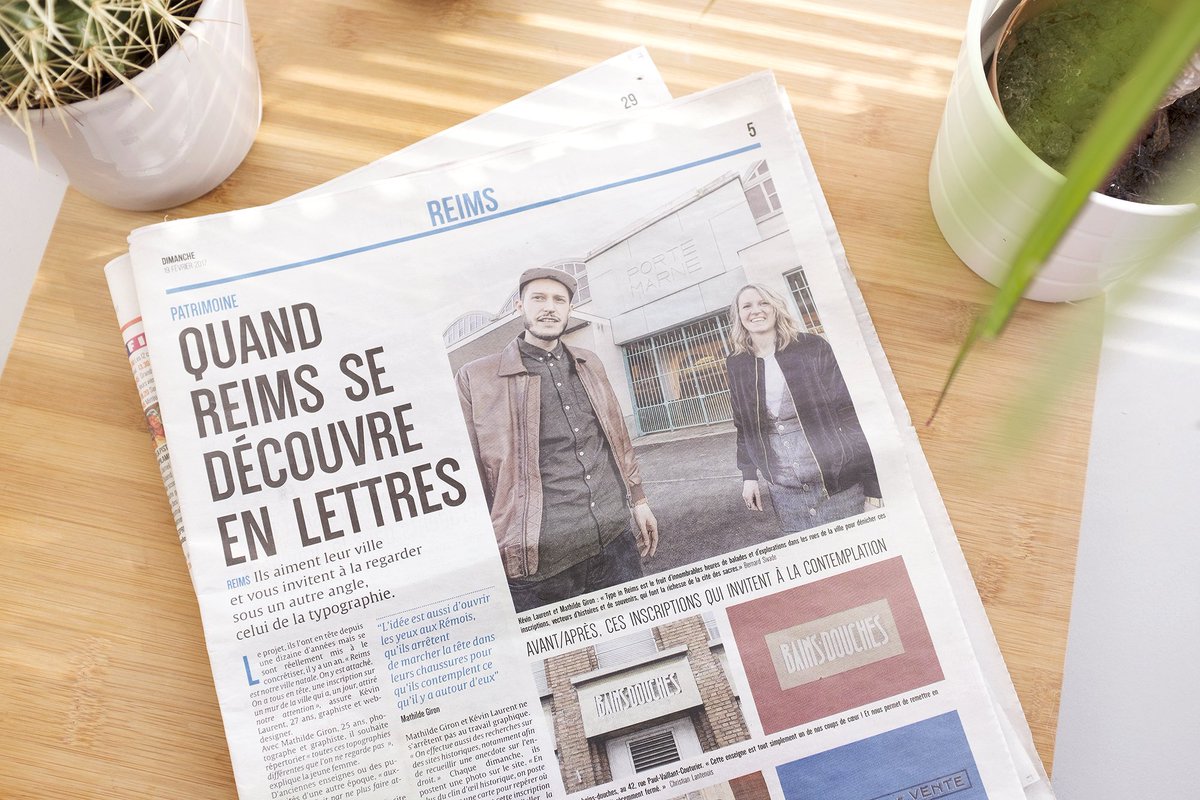 BalladeStudio's tweet photo. Merci @UnionArdennais pour l'article sur https://t.co/QKXZyDEM9u ! ✌️💐
Une nouvelle typo aujourd'hui les amis !
#Reims #BalladeStudio https://t.co/oWlo8zMWAj