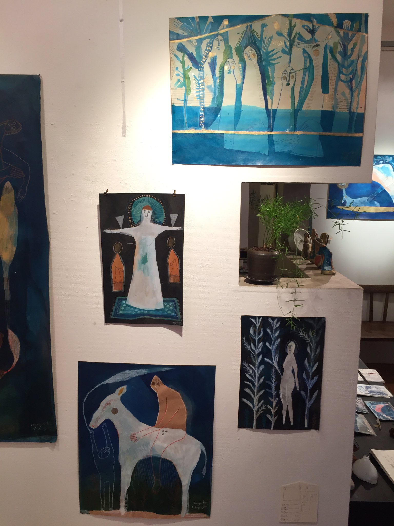 白水麻耶子さん青シリーズ原画額付き 白水麻耶子 - البحث / X