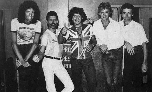 crockpics's tweet photo. Diego Maradona &amp; Queen, 1981 https://t.co/ZsMn5lsxsk