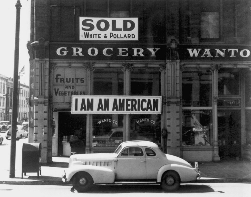 ACLU's tweet photo. The 75th anniversary of E.O. 9066 is a solemn reminder to fight back against President Trump’s fearmongering. https://t.co/XlpzEgp0kz https://t.co/IGiqEQcQpq
