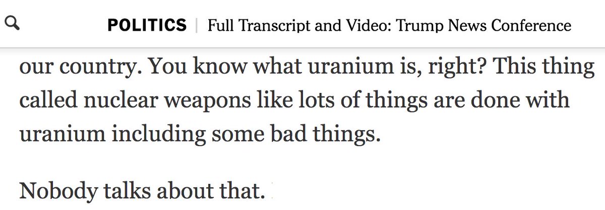 YOU KNOW WHAT *URANIUM* IS, RIGHT? #presidentsupervillain