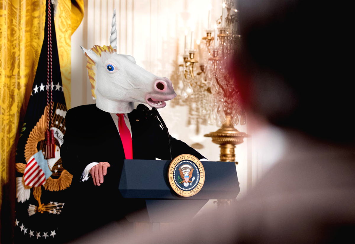 dewbscott87's tweet photo. #Fakenews #Unicorns are real! Because I am one! See? Real! Leeks are real too. Great #bigly soup. So creamy. Sweden! #trumpfail #nonsequitir https://t.co/NRmP1BfChR