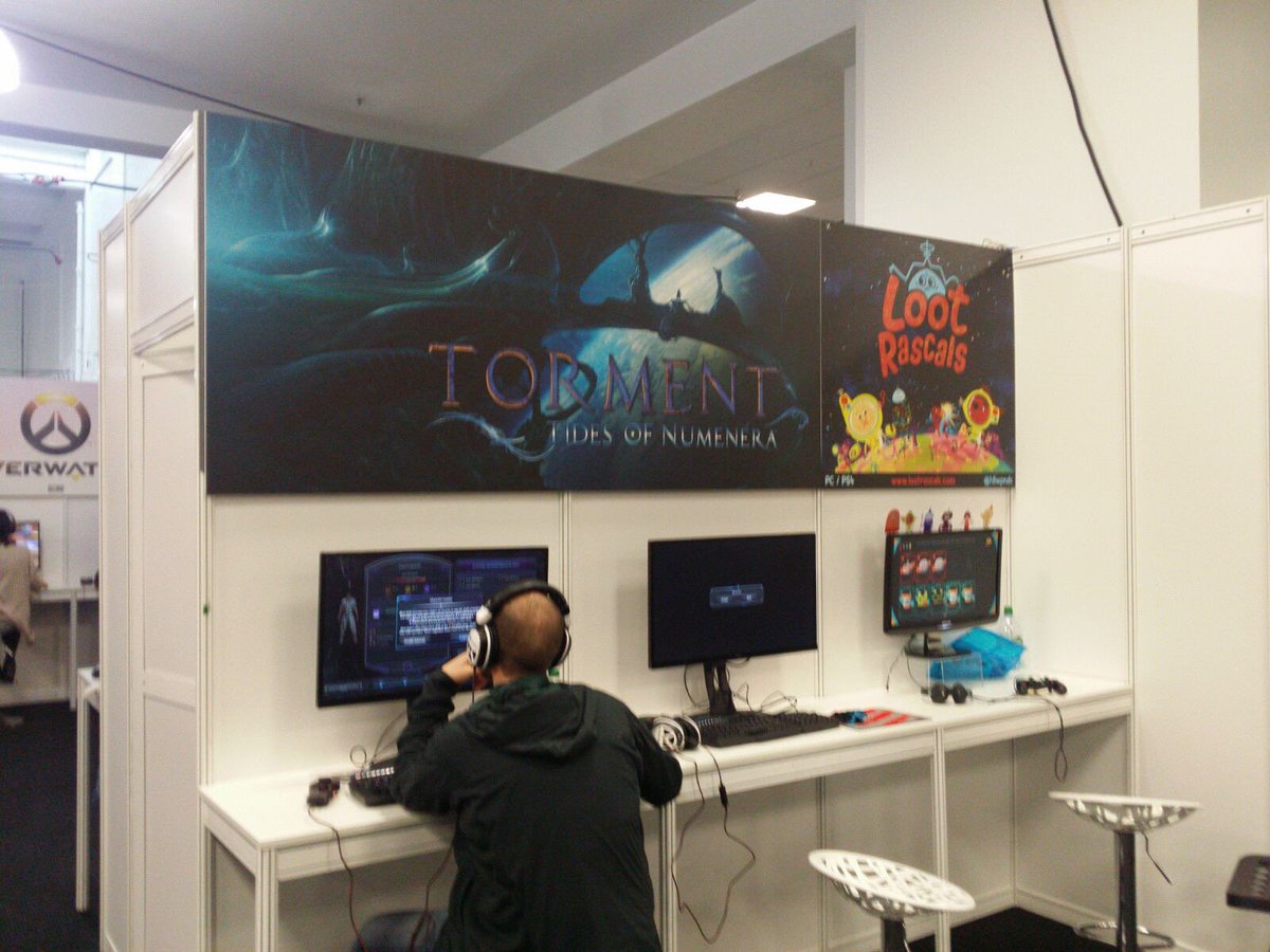 WhaleRoadGame's tweet photo. We had a great time at #PCGW17! We were on our best behaviour: no hall burnings, no feuding! Ask @Inxile_Ent &amp; @ExpeditionsGame. #indiegame https://t.co/QK8tYY3bIN