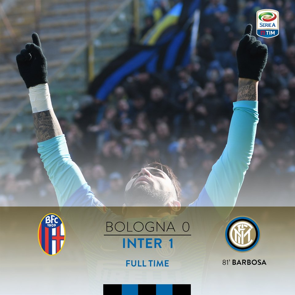 90'+5 - FINISCE QUI!!!!! #BolognaInter 0-1, decisiva la rete di <a href="/gabigol/">Gabriel B.</a>!!! #FORZAINTER