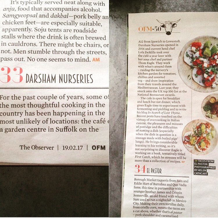 DarshamNurserie's tweet photo. Lovely to be included in today's @ObsFood top 50 https://t.co/hgkUiixBxW