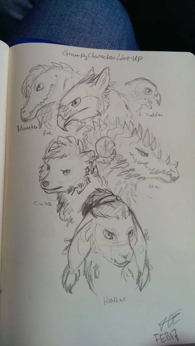 ValhundArt's tweet photo. Also more #art #scribbels: grumpy char line-up https://t.co/sR2NqSFQ3f