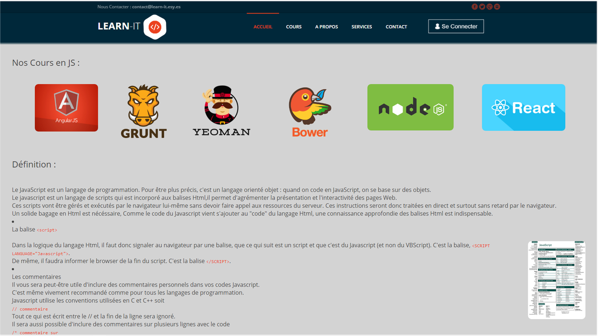 Learn_iTfr's tweet image. Mise en place des cours spécifiques au JS 😀
#informatique #cours #javascript #JS