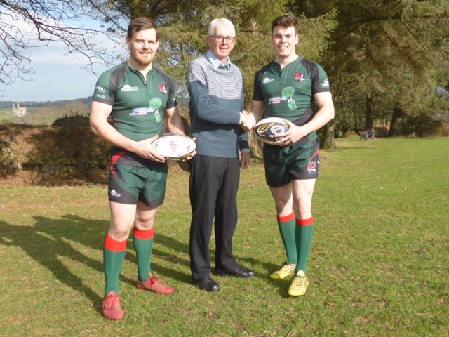 trelawnysarmy's tweet photo. Training ball presentation @LannerRugby yesterday prior to their league game against @PaigntonRFC #supportinggrassroots https://t.co/MWwoKWHzEK