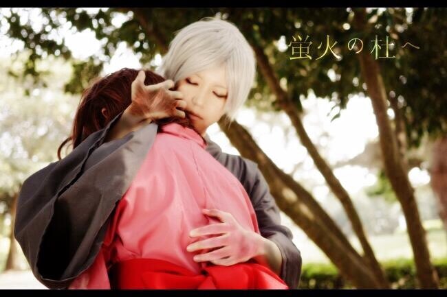ha1uta's tweet photo. 【こすぷれ/蛍火の杜へ】
しばらくは  きっと 夏を心待ちにはできないでしょう。

もう衣装残ってないけど、また、いつか、やりたい。
蓮さんが乗っかってくれるらしいので！！！ギンさん！！してくれるって！！！
飛びつきたくなる！！！ https://t.co/ewHGzHbTal