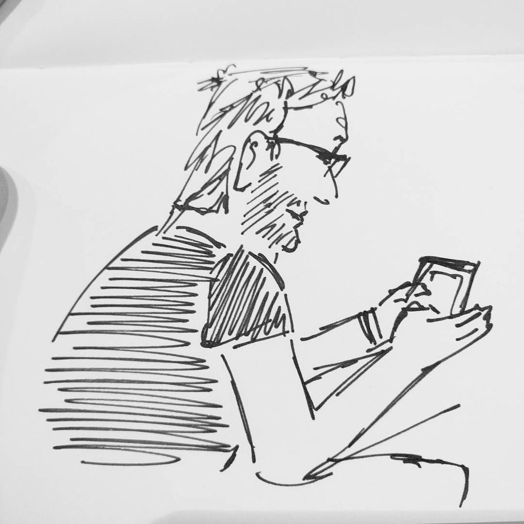 nerdult's tweet photo. Watching swimming lessons, he says smugly while drawing. #dailysketch #dailydrawing #drawo… https://t.co/xpsvkRORlz https://t.co/ahHIuDXyXm