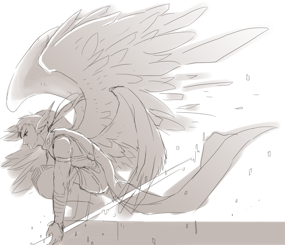 人物を描いていないのやばいと思ったので描いた 