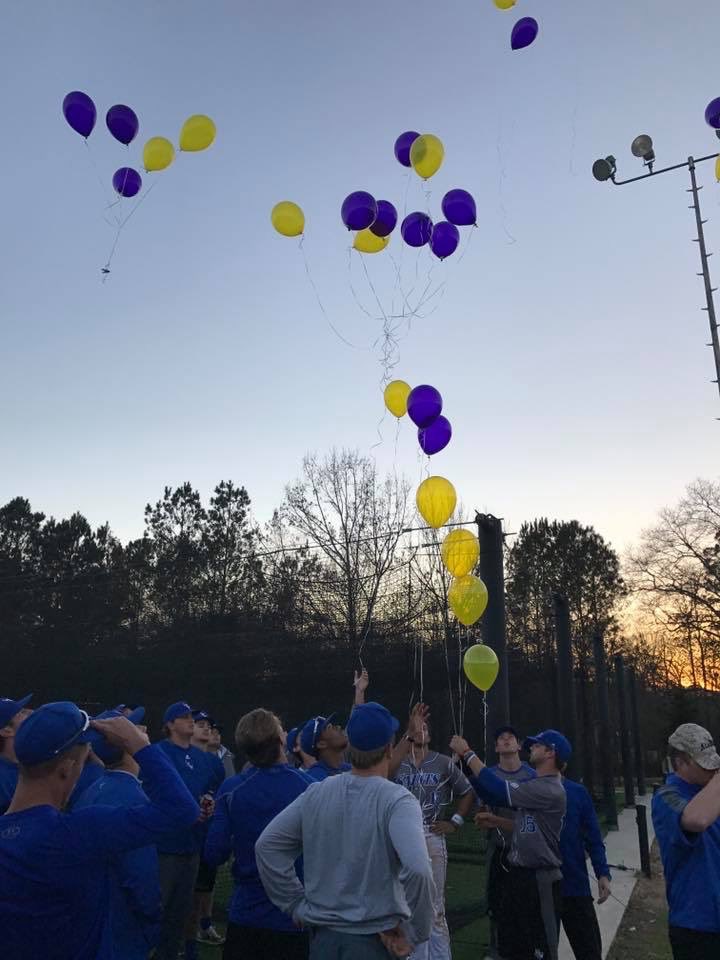 The Saints celebrated the life of former Saint T.J. Fleming before Saturday's game with the annual ballon release.  "Never quit!Bleed Blue!"