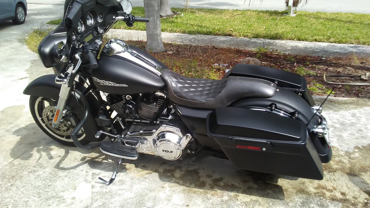 #harley #h-d #denim #harleydavidson th3tech.com matte finish product making this black denim harley look bad ass!