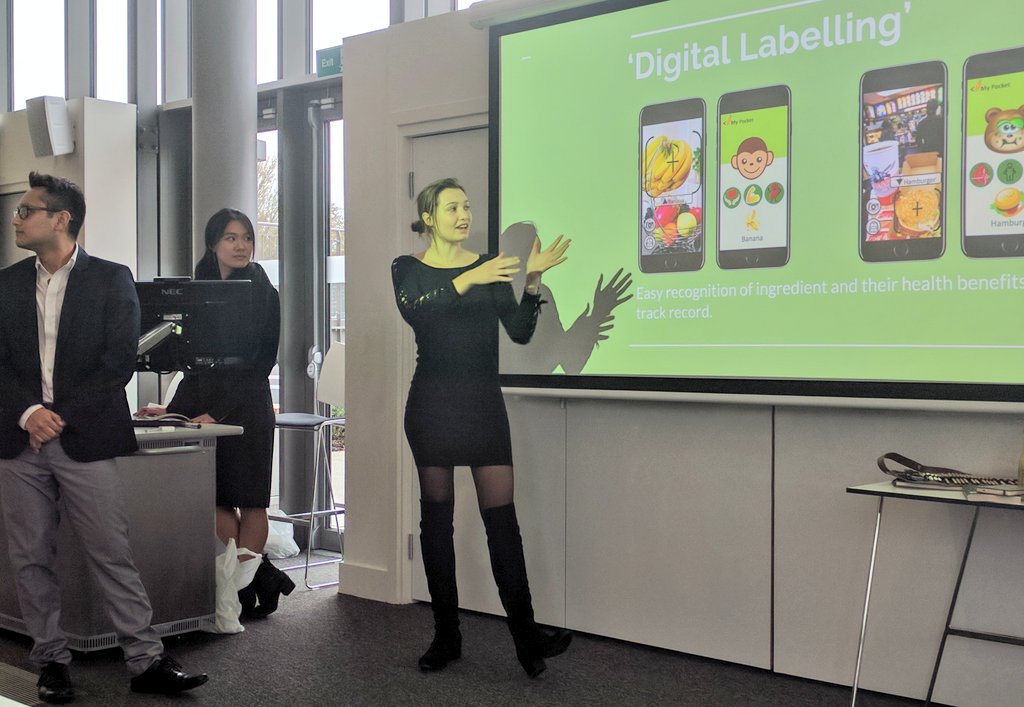 edventlife's tweet photo. The #PokemonGo of #nutrition! Nutrux! Our final team pitching to our judges at #UHWarwick #hackathon https://t.co/LZZdSyO9Ll