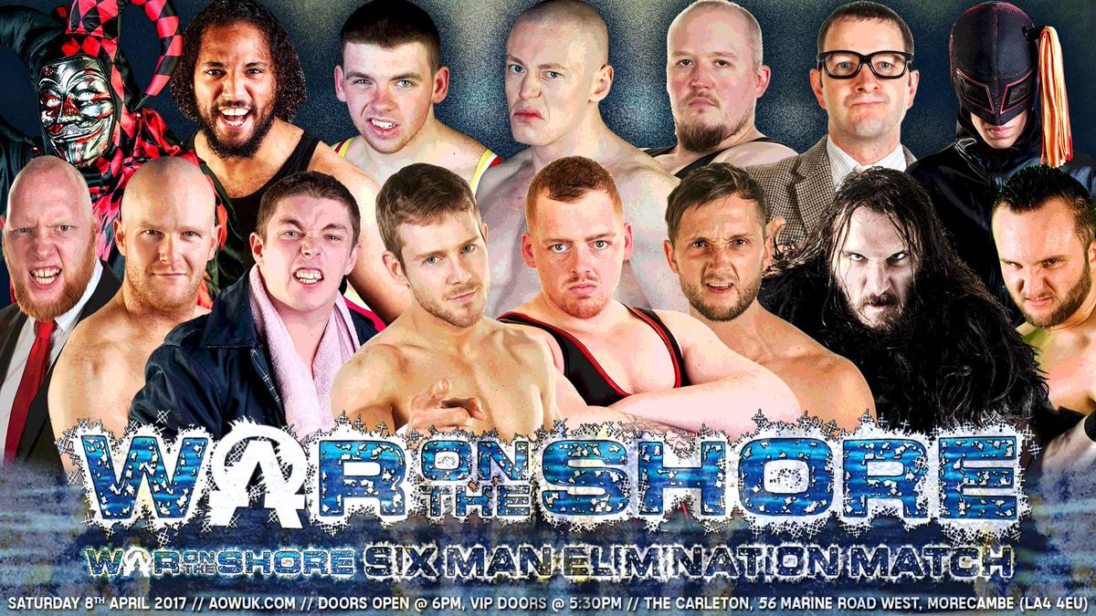 opw_uk's tweet photo. April 8th 6 men chosen at random will compete in the #1 contender War on the Shore elimination match! Who will be in it? #WOTS https://t.co/oVUXiUtBY1