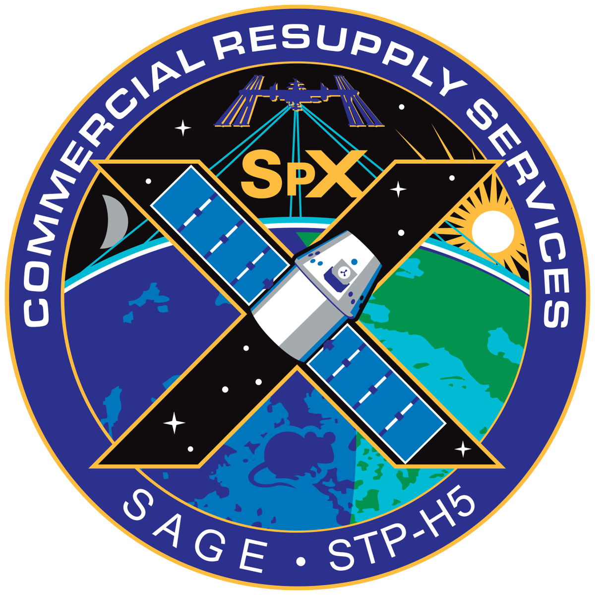 NewsFromSpace's tweet photo. Here's the #spacepatches for todays's #ISScargo #CRS10 mission, AKA #SpX10 https://t.co/n2t6c9sUfo