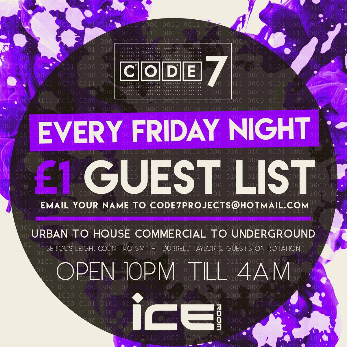 Code7projects's tweet image. Send ur name to code email for this weeks unique entry discount code #Shropshire #Inferno #clubinferno