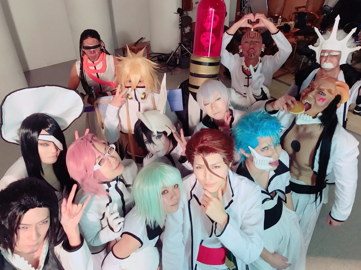 茶々 昨日のbleach十刃 裏切り三人併せ写メ 楽しかったー Syu Uzu Krbk Miri 今宵の虚夜宮 Bleach 十刃