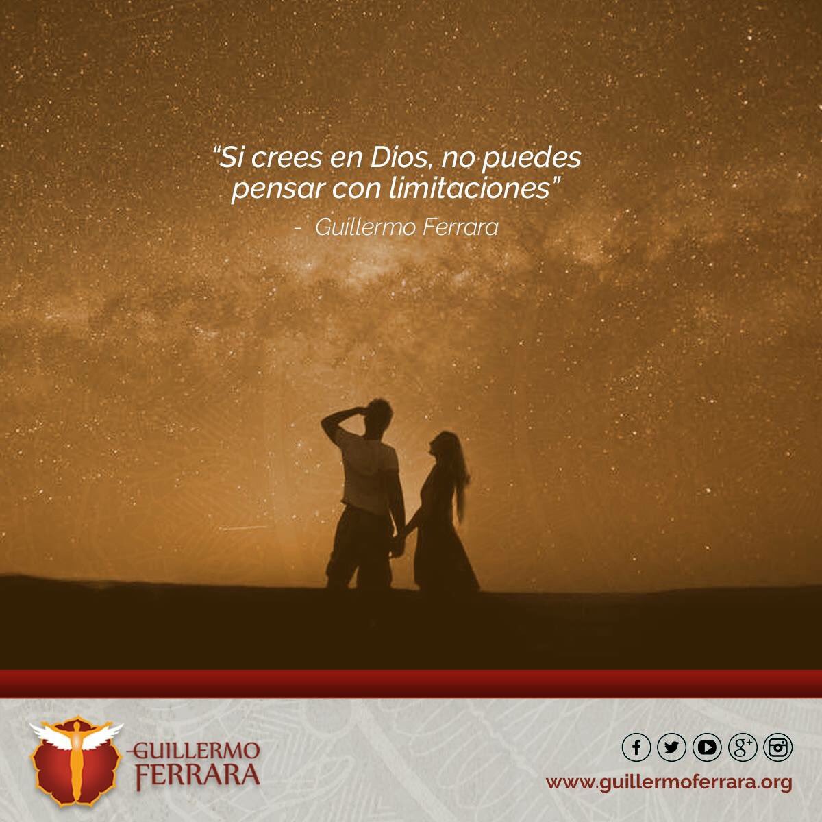 GuilleFerrara's tweet photo. Si crees en Dios, no puedes pensar con limitaciones. #ElSecretodeDios #felizdomingo https://t.co/EIxsT52XMg