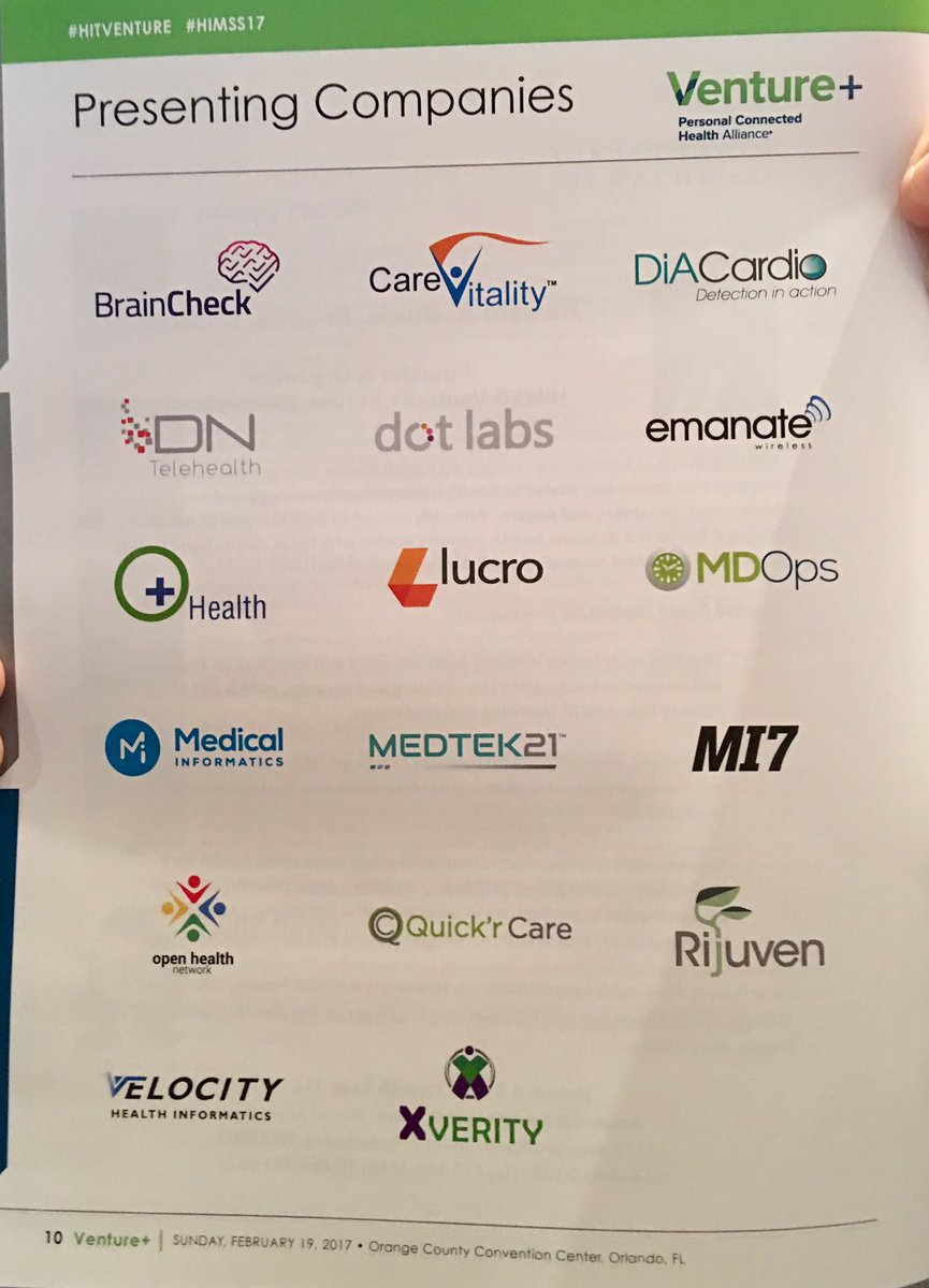 LisaASpellman's tweet photo. Pitch kickoff #HITVenture-good luck to the entrepreneurs - tell your story w/clarity @himss17 @BurdeLaw Venture +Forum. https://t.co/a6Y6yDaGwA