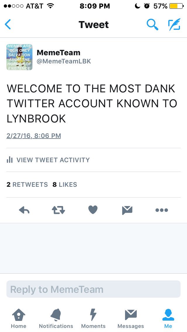 MemeTeamLBK's tweet photo. less than a year ago...this account had 0 followers. let us know your favorite memeteam moment #LynbrookPride https://t.co/a1Wc3GwbrS