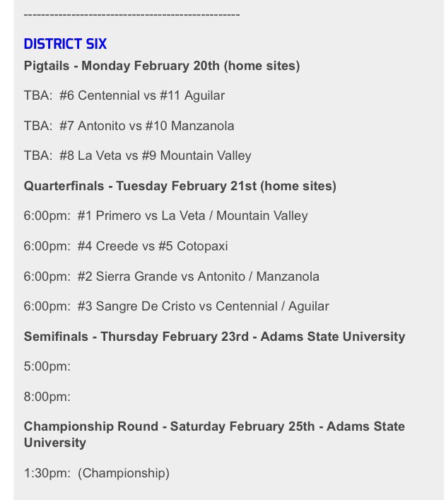PSDBulldogs's tweet photo. Primero Boys will host quarter finals Tuesday at 6:00pm. https://t.co/j86BLK37GH
