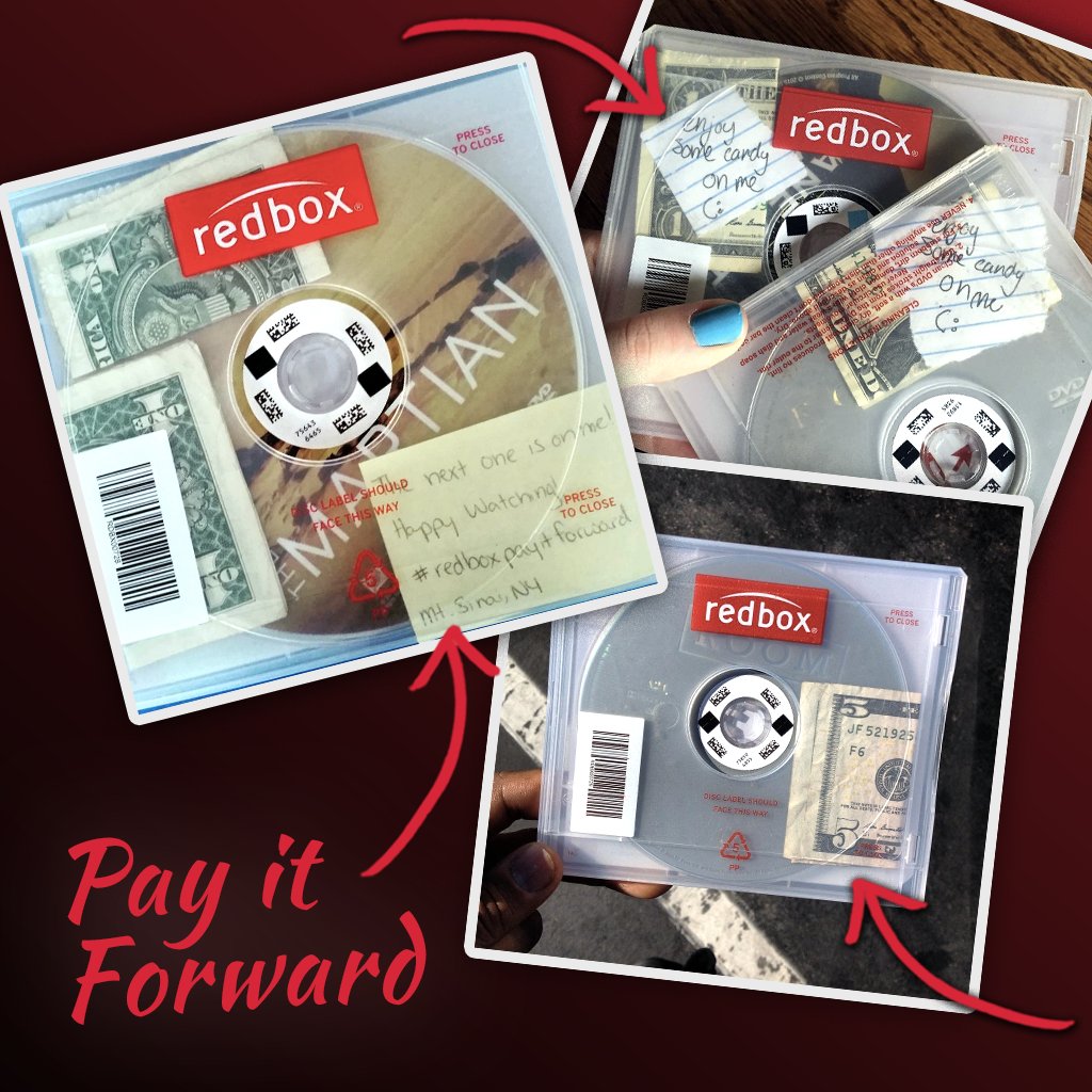 redbox's tweet photo. Make someoneโs day today. #HowDoYouRedbox https://t.co/U8eQrnrUj1