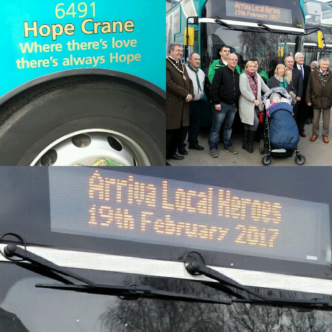 localemma's tweet photo. Days like these #Arriva bus naming #localheroes #community #ware #Herts #wheretheresHope #WareInBloom @PeterRuffles @janwingware https://t.co/NG2PNYsNRs