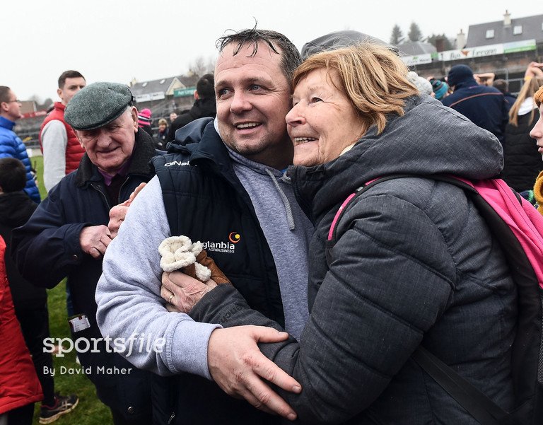 sportsfile's tweet photo. Happy out! Davy Fitzgerald celebrates Wexford's victory over Galway in the Allianz Hurling League Division 1B! #GAA https://t.co/0xlHAftNfa