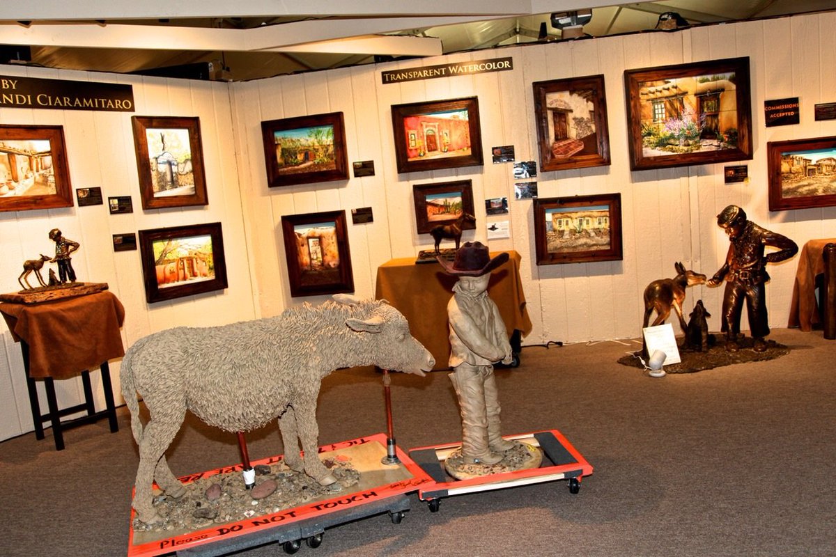 CountryFourLife's tweet image. Our son and mini donkey were sculpted life-size....  Completely awesome.